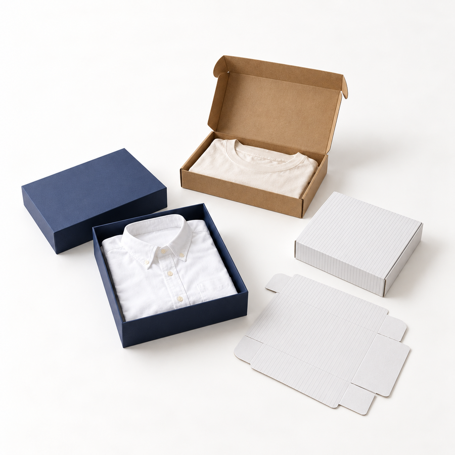 Which Material Is Best for Apparel Packaging? Rigid, Kraft or Cardboard?