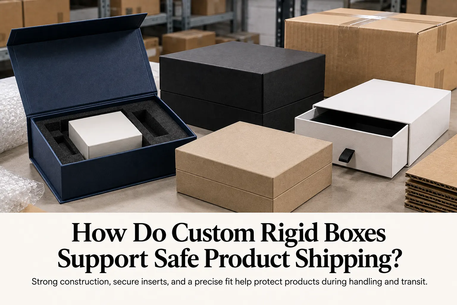 How Do Custom Rigid Boxes Support Safe Product Shipping?