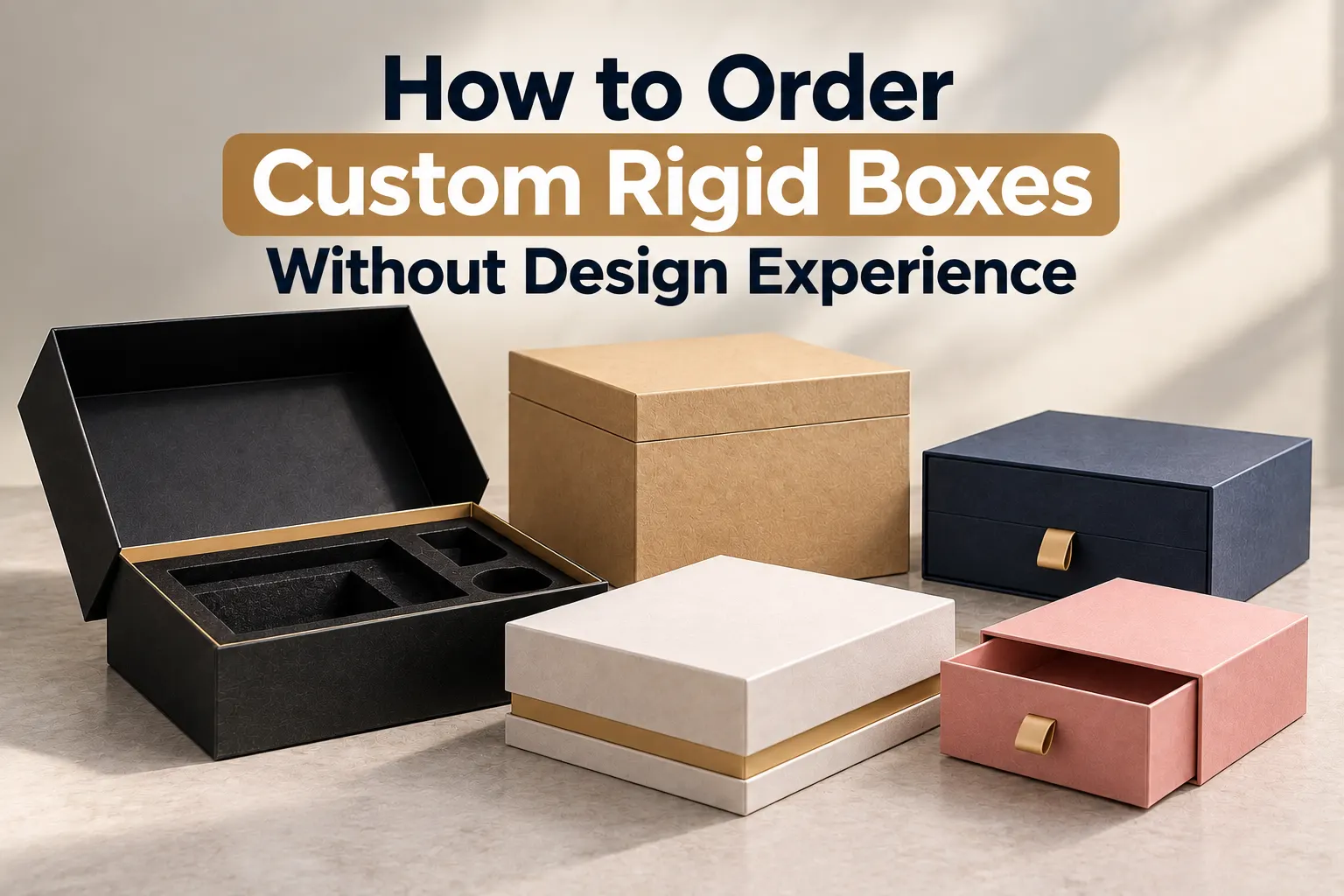 How to Order Custom Rigid Boxes Without Design Experience?