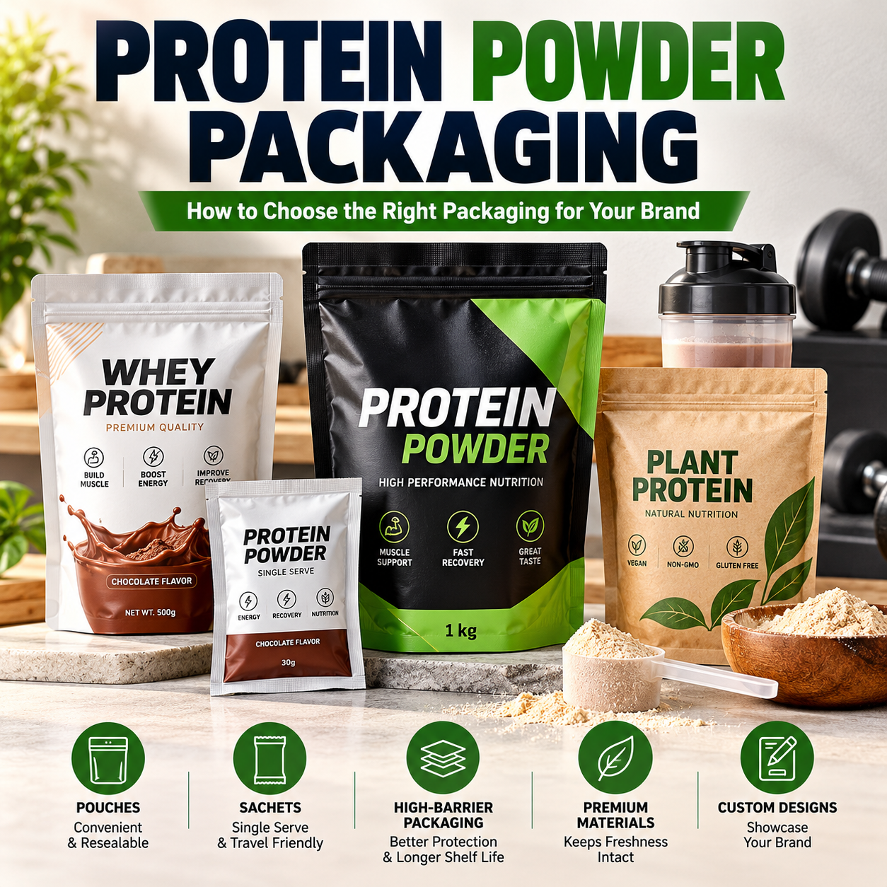 Protein Powder Packaging: How to Choose the Right Packaging for Your Brand