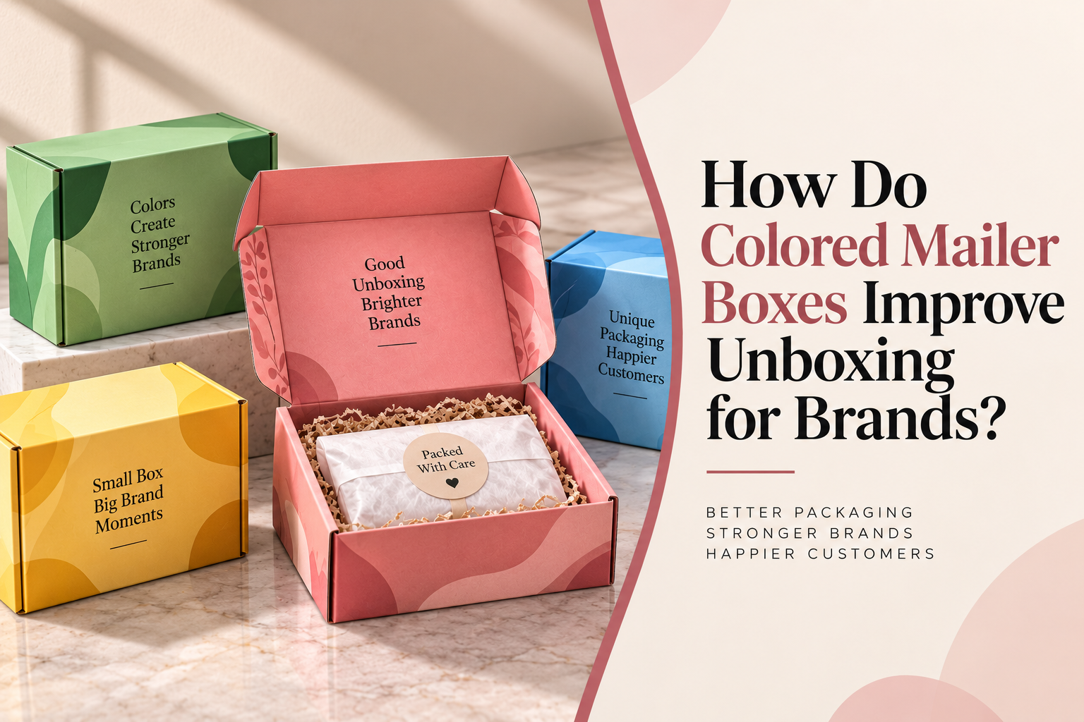 How Do Colored Mailer Boxes Improve Unboxing for Brands?