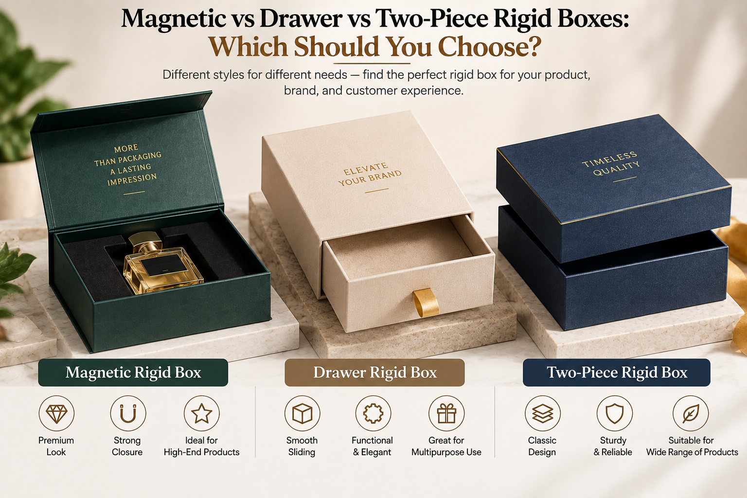 Magnetic vs Drawer vs Two-Piece Rigid Boxes: Which Should You Choose?