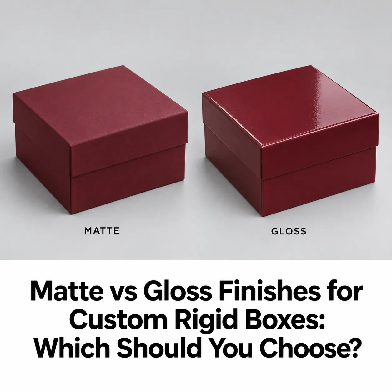 Matte vs Gloss Finishes for Custom Rigid Boxes: Which Should You Choose?